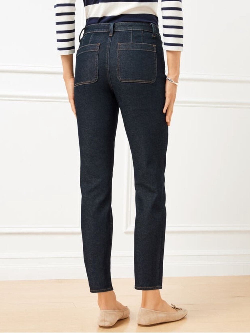 Talbots Slim Straight Ankle Jeans in Regina Wash Size 16 New